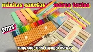 TUDO QUE TERÁ NO MEU ESTOJO! 2025🖊️📚💕 JQ SHOP