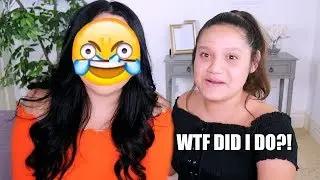 LITTLE SISTER DOES MY MAKEUP!