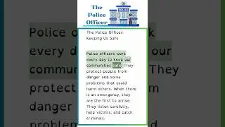 👮&zwj;♂️ The Police Officer: Keeping Us Safe &ndash; English Story with Voice Over