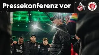 Die Pressekonferenz vor dem Spiel beim 1. FC K&ouml;ln