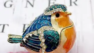 Robin Bird Jewelry Box 🐦💎 | Elegant Home Decor & Gift!