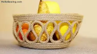 DIY Wave Rope Basket // How to Make a Rope Basket with Interesting Design // 15 Min Sewing Project