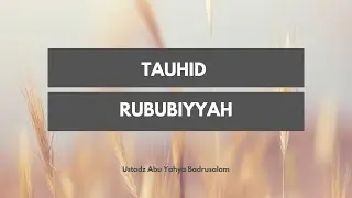 Tauhid Rububiyyah