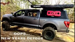We Took a New Years DETOUR Through a National Forest - mini overland adventure