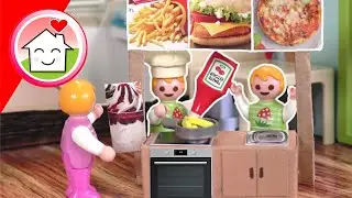 Playmobil Familie Hauser - Paul und Alex kochen für Mama - Geschichte für Kinder