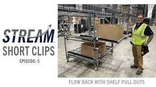 Gravity Flow Pick Rack with Shelf Pull Outs