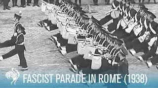 Italian Soldiers Goose Step for Hitler and Mussolini | War Archives