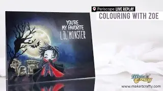 Coloring Spooky Scene with Copic markers -  Replay LIVE on Periscope