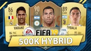 INSANE 500K HYBRID w/ FLASHBACK TEVEZ! FIFA 19 SQUAD BUILDER