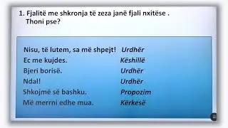 4 01 025 - Java e pestë - Gjuhë shqipe - Si t'i dallojmë fjalitë nxitëse