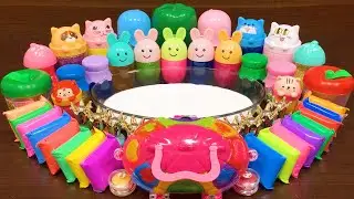 Mixing Random into GLOSSY Slime ! Satisfying Slime Video #316