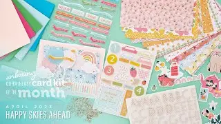 Unboxing - Spellbinders April 2023 Quick & Easy Card Kit of the Month - Happy Skies Ahead
