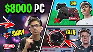 Faze Sway's NEW $8,000 PC, CRR's NEW Custom Controller & Clix Tries Controller + Shows Settings!