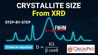 How to Calculate Crystallite Size from XRD Data | Scherrer Equation | Origin Pro & Excel