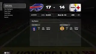 Bills vs Steelers Week 13 Madden 26 Simulation
