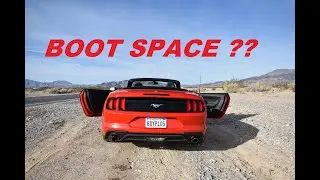 Ford Mustang Convertible Boot Space for Luggage / Trunk Size in Ford Mustang / Rear Space