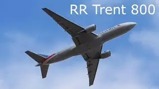 Incredible RR Trent 800 DEPARTURE | American Airlines Boeing 777 | N757AN at London Heathrow