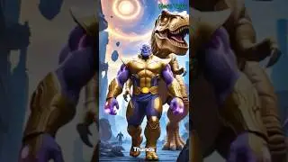 Thor & Thanos with T-rex #avengers #actionfigures #thanos