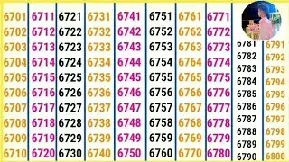 6701 to 6800 counting numbers , 6701 se 6800 tak ginti english main , counting numbers , ginti 