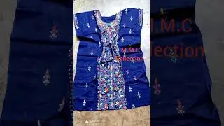 Cotton kantha stitch kaftan kurti ##hand work ##