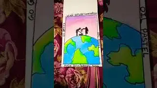 World nature conservation day drawing with oil pastels. #shorts #subscribe #go #green #like