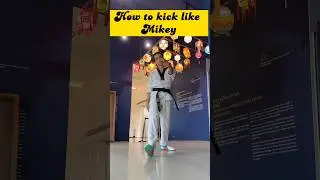 How to kick like mikey anime☣️360kick⚠️roundhouse🔥flyingkick #martialart #naruto #animeshorts