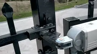 Heavy double security gate rising hinge black