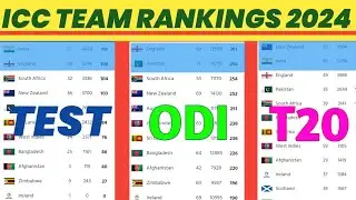 ICC Team Ranking 2024| Top 10 T20, ODI, Test Team Ranking 2024