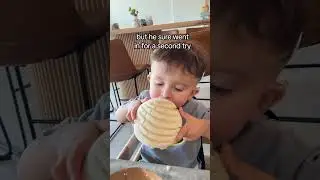 My toddler&rsquo;s reaction when he eats a concha for the first time! #mexicanfood