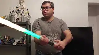 Wielding the Star Wars black series Green lightsaber 