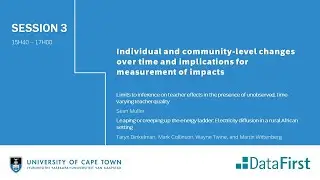 Session 3:  Martin Wittenberg Festschrift