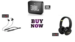 Three trending products available on amazon. boat earphone | jbl speaker | boat headphone.