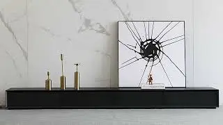 Sleek Minimalist Black TV Stand: Stylish Storage Solutions