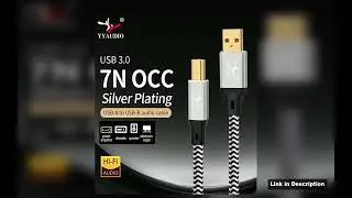 Hifi USB DAC Cable High Quality 7N OCC Silver Plating Type A to Type B Hifi Data Audio Digital Cable