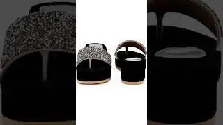 women grey, black wedges sandal
