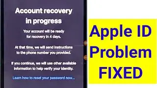 Iphone Account recovery in progress problem | your account will be ready for recovery in 4 day hindi