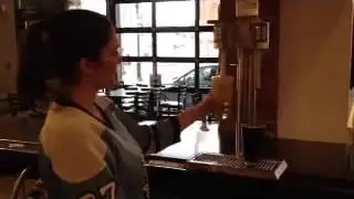 S-Tap pouring Belgian Beer scraping off the foam. Perfect!
