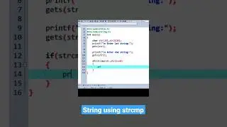 strcmp(first_string, second_string) function compares two string in c #shorts