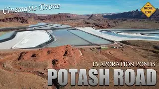Potash Road [Cinematic Drone] - The Evaporation Ponds (BLM - Moab Field Office)