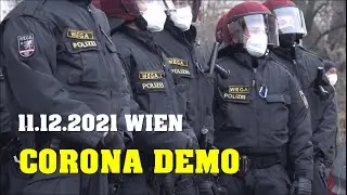 POLIZEI-GRO&szlig;EINSATZ bei CORONA-DEMO in Wien | 11.12.2021