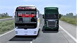 Superfast driving by Indian driver | Multiple overtakes | Euro truck simulator 2 | Indian bus game