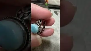Natural Larimar Ring #1