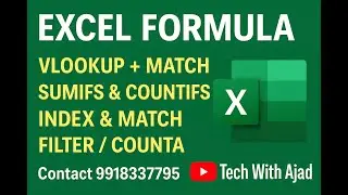 Excel Formula Tutorial | VLOOKUP, INDEX MATCH, FILTER & COUNTA