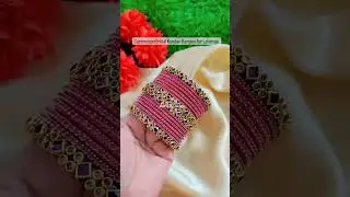 Pink stone bangles for lehenga | Maya Venba's Boutique