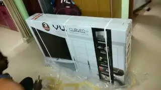 Vu 55inch curved  TV unboxing