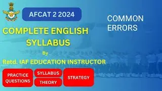AFCAT NDA CDS SSC Railways Bank Exam COMMON ERRORS
