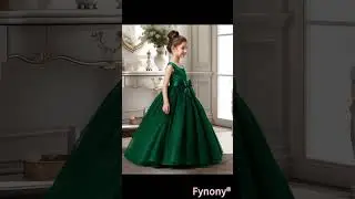 Girls Tulle Ball Gown Flower Girl Dress | Fynony&reg; #dress #princess #girlsfashion