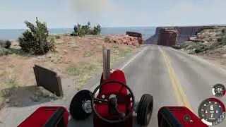 Pulling tractor heavy cargo transport || BeamNG.drive