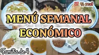 MEN&Uacute; SEMANAL ECON&Oacute;MICO// IDEAS DE COMIDAS PARA TU SEMANA 