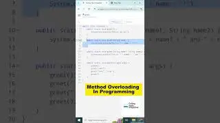 Method Overloading Programming #programming #computerscience #reels #shorts #viral #webdevelopment